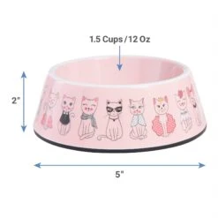 Frisco Pink Cute Cats Melamine Bowl -Pawfect Care 216043 PT1. AC SS1800 V1600374714
