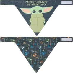 STAR WARS THE MANDALORIAN GROGU "Cutest Bounty" Reversible Dog & Cat Bandana -Pawfect Care 220290 PT6. AC SS1800 V1646442983