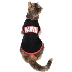 Marvel Logo Dog & Cat T-Shirt, Black -Pawfect Care 220338 PT4. AC SS1800 V1624606369