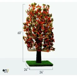 On2Pets 60-in Large Square Modern Cat Tree -Pawfect Care 220362 PT6. AC SS1800 V1671118307