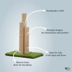 On2Pets Skyline 22-in Sisal Cat Scratching Post -Pawfect Care 220366 PT5. AC SS1800 V1684772826
