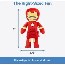 Marvel 's Ironman Plush Kicker Cat Toy With Catnip -Pawfect Care 220734 PT1. AC SS1800 V1615259788