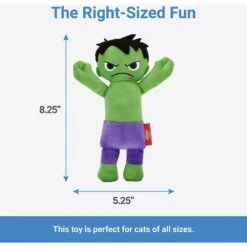 Marvel 's The Hulk Plush Kicker Cat Toy With Catnip -Pawfect Care 221029 PT1. AC SS1800 V1615259507
