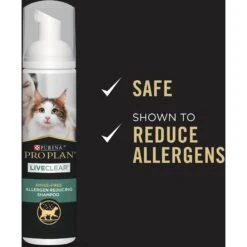 Purina Pro Plan LiveClear Rinse-Free Allergen Reducing Cat Shampoo Spray -Pawfect Care 222407 PT5. AC SS1800 V1597887087