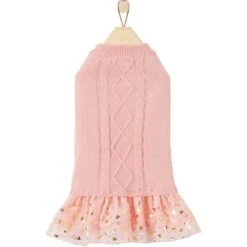 Frisco Cable Knit Dog & Cat Sweater Dress -Pawfect Care 223706 PT3. AC SS1800 V1599055627