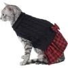 Frisco Plaid Cable Knit Dog & Cat Sweater Dress -Pawfect Care 223739 MAIN. AC SS1800 V1661865672