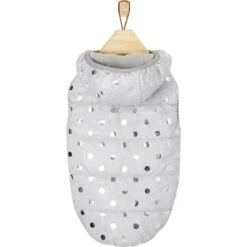 Frisco Mediumweight Silver Polka Dotted Insulated Dog & Cat Coat -Pawfect Care 224017 PT3. AC SS1800 V1600728075