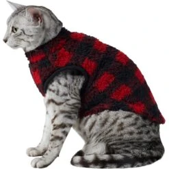 Frisco Ultra Lightweight Plaid Dog & Cat Fleece Vest -Pawfect Care 224280 PT2. AC SS1800 V1599496583