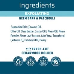 Wondercide Exfoliating Neem Bark & Patchouli Dog & Cat Shampoo Bar, 4-oz Bar 17 Wondercide Exfoliating Neem Bark & Patchouli Dog & Cat Shampoo Bar, 4-oz Bar -Pawfect Care 226619 PT7. AC SS1800 V1587564956