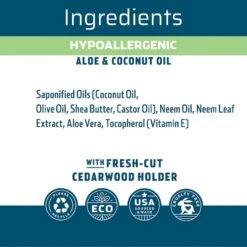 Wondercide Aloe & Coconut Oil Hypoallergenic Dog & Cat Shampoo Bar, 4-oz Bar -Pawfect Care 226623 PT7. AC SS1800 V1587564977