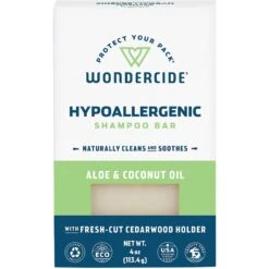 Wondercide Aloe & Coconut Oil Hypoallergenic Dog & Cat Shampoo Bar, 4-oz Bar