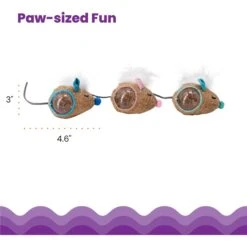 Catstages Mousin' Around Hide 'N Treat Dispenser Cat Toy, 3 Count -Pawfect Care 227096 PT4. AC SS1800 V1636508617