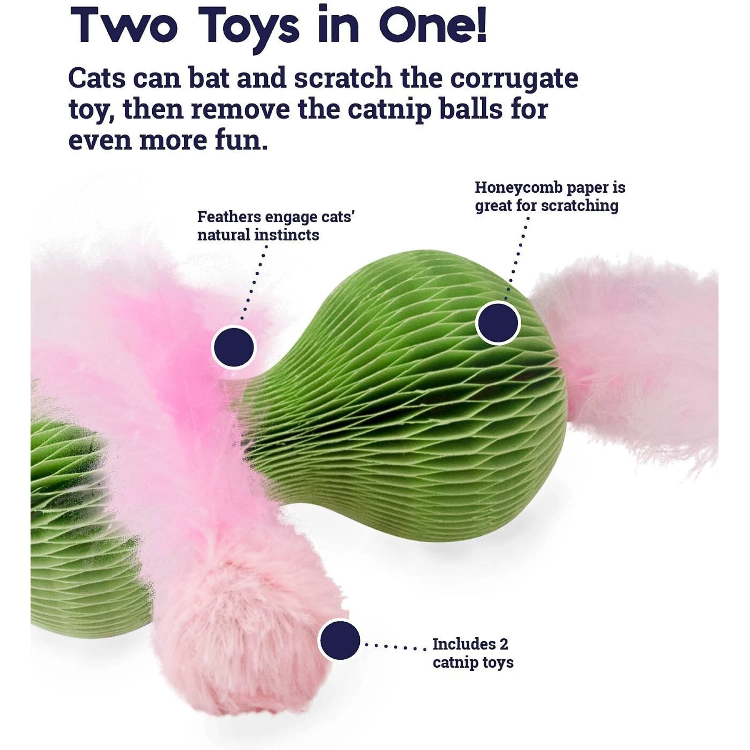 Catstages Honeycomb Hide-A-Ball Cat Toy With Catnip 4 Catstages Honeycomb Hide-A-Ball Cat Toy With Catnip - Image 2