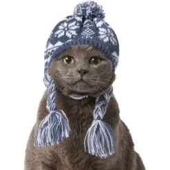 Frisco Fair Isle Dog & Cat Knitted Hat, Navy -Pawfect Care 228800 PT2. AC SS1800 V1671133431