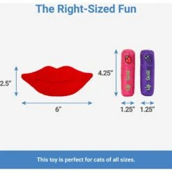 Frisco Retro Lip Gloss Plush Cat Toy With Catnip, 3 Count -Pawfect Care 230274 PT1. AC SS1800 V1599945384