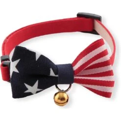 Necoichi My Cat For President Cotton Breakaway Cat Collar With Bell
