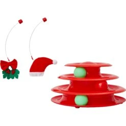 Frisco Holiday Santa Hat & Mistletoe Cat Tracks Cat Toy -Pawfect Care 233317 PT3. AC SS1800 V1600707983