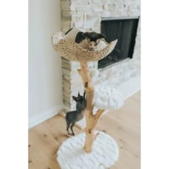 Mau Lifestyle Uni 41-in Faux Fur Basket Bed Cat Tree -Pawfect Care 235558 PT4. AC SS1800 V1632799294