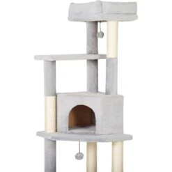 Frisco 80-in Faux Fur Cat Tree & Condo -Pawfect Care 236556 PT4. AC SS1800 V1637694124