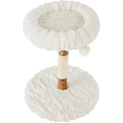 Frisco Natural Wood Modern Cat Tree With Toy, Ivory, Small -Pawfect Care 236559 PT3. AC SS1800 V1615987410