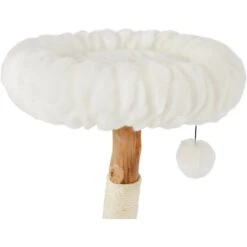 Frisco Natural Wood Modern Cat Tree With Toy, Ivory, Small -Pawfect Care 236559 PT4. AC SS1800 V1615987606