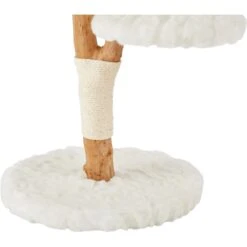 Frisco Natural Wood Modern Cat Tree With Toy, Ivory, Medium -Pawfect Care 236561 PT5. AC SS1800 V1615988825