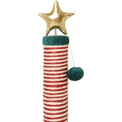 Frisco Holiday 29.5-in Candy Cane Sisal Cat Scratching Post With Toy -Pawfect Care 236565 PT4. AC SS1800 V1601331360