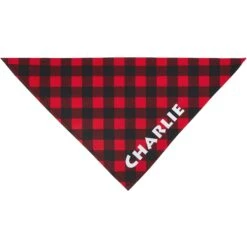 Frisco Buffalo Plaid Printed Personalized Dog & Cat Bandana -Pawfect Care 238325 PT3. AC SS1800 V1618507339