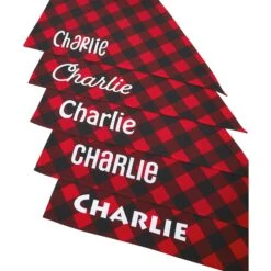 Frisco Buffalo Plaid Printed Personalized Dog & Cat Bandana -Pawfect Care 238325 PT4. AC SS1800 V1618508828