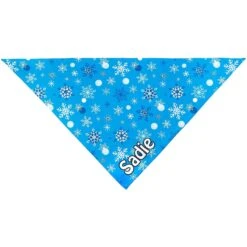 Frisco Blue Snowflakes Personalized Dog & Cat Bandana -Pawfect Care 242803 PT3. AC SS1800 V1618507971