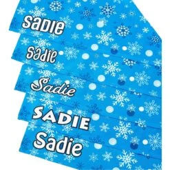Frisco Blue Snowflakes Personalized Dog & Cat Bandana -Pawfect Care 242803 PT4. AC SS1800 V1618511514