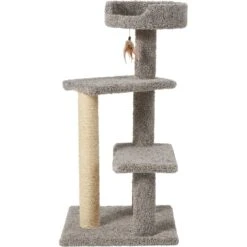 Frisco 41.5-in Real Carpet Wooden Cat Tree -Pawfect Care 244527 PT3. AC SS1800 V1603202563