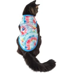 Frisco Pawsitive Vibes Tiedye Print Dog & Cat T-Shirt -Pawfect Care 248783 PT2. AC SS1800 V1637679097