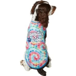 Frisco Pawsitive Vibes Tiedye Print Dog & Cat T-Shirt -Pawfect Care 248783 PT3. AC SS1800 V1673304065