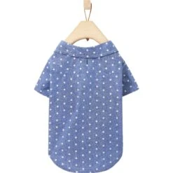 Frisco Polka Dot Chambray Dog & Cat Button Up Shirt -Pawfect Care 249162 PT4. AC SS1800 V1624607854