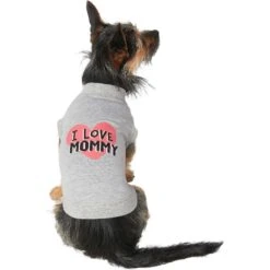 Frisco I Love Mommy Dog & Cat T-Shirt, Gray -Pawfect Care 249278 PT2. AC SS1800 V1624600070