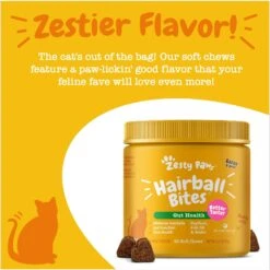 Zesty Paws Hairball Bites Bacon Flavored Soft Chews Digestive Supplement For Cats -Pawfect Care 249423 PT2. AC SS1800 V1696441933