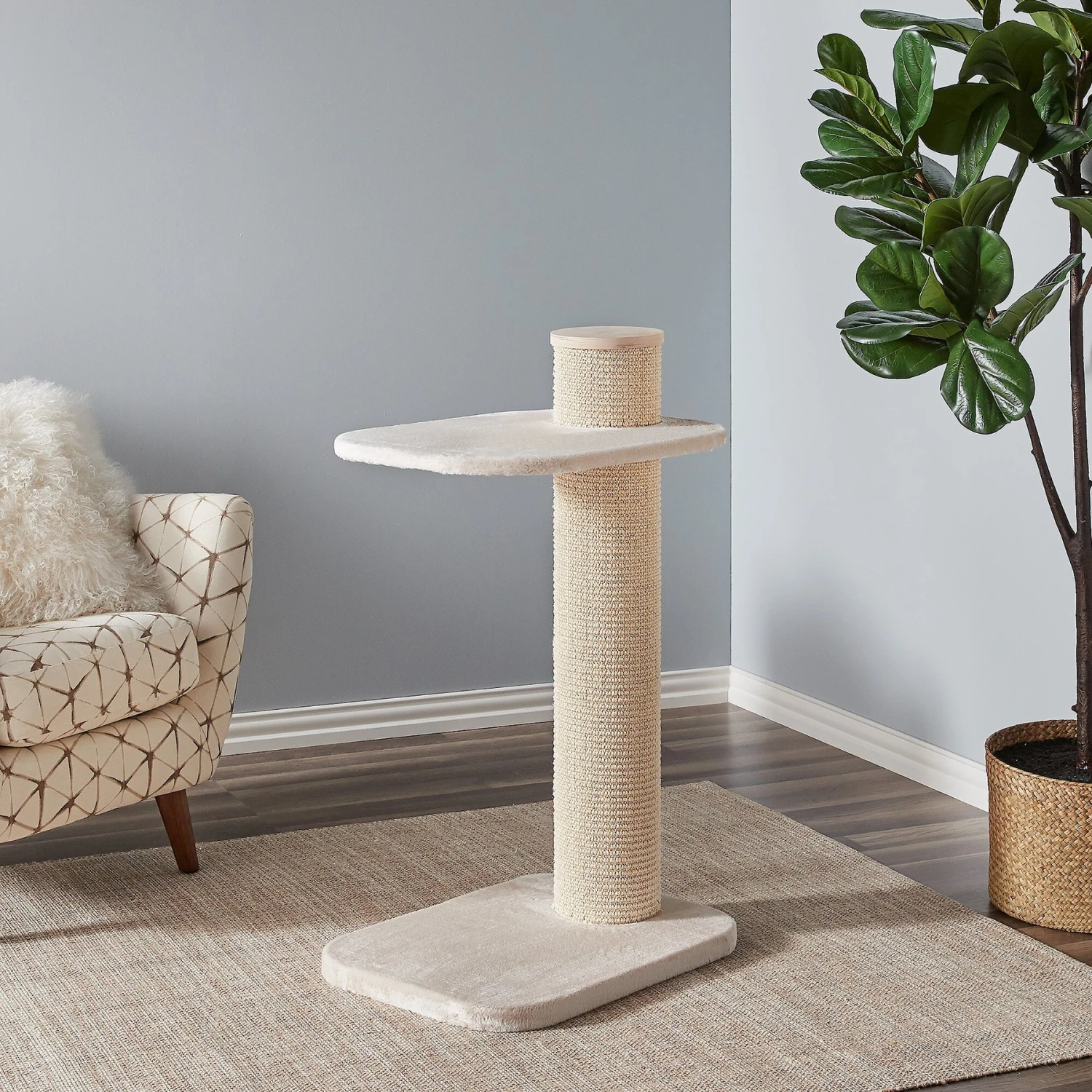 Two By Two City Cat Deluxe European 38-in Faux Fur Cat Tree 3 Two By Two City Cat Deluxe European 38-in Faux Fur Cat Tree