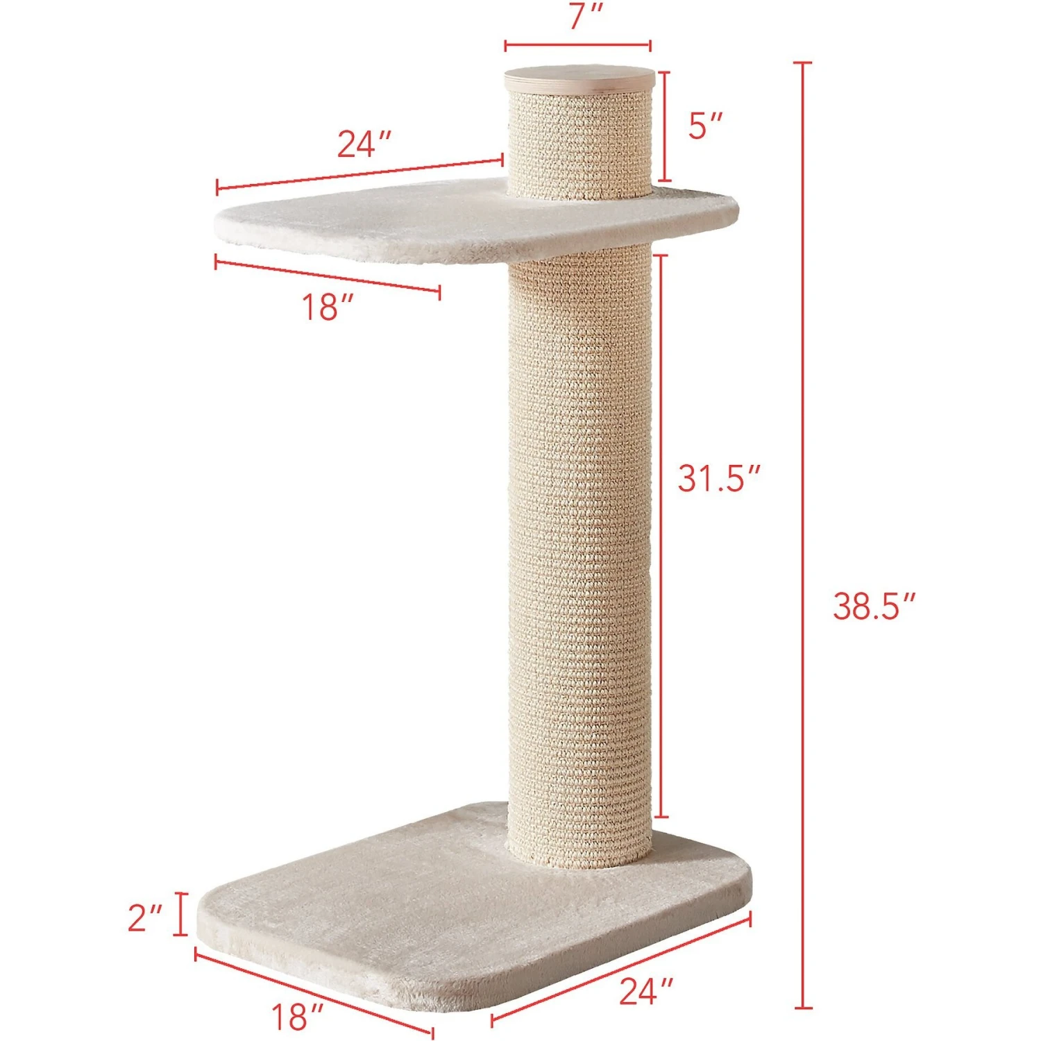 Two By Two City Cat Deluxe European 38-in Faux Fur Cat Tree 4 Two By Two City Cat Deluxe European 38-in Faux Fur Cat Tree - Image 2