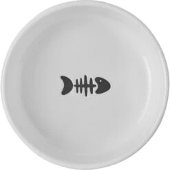 Frisco Round Meow Non-skid Ceramic Cat Bowl With Wood Base -Pawfect Care 256078 PT4. AC SS1800 V1615312284