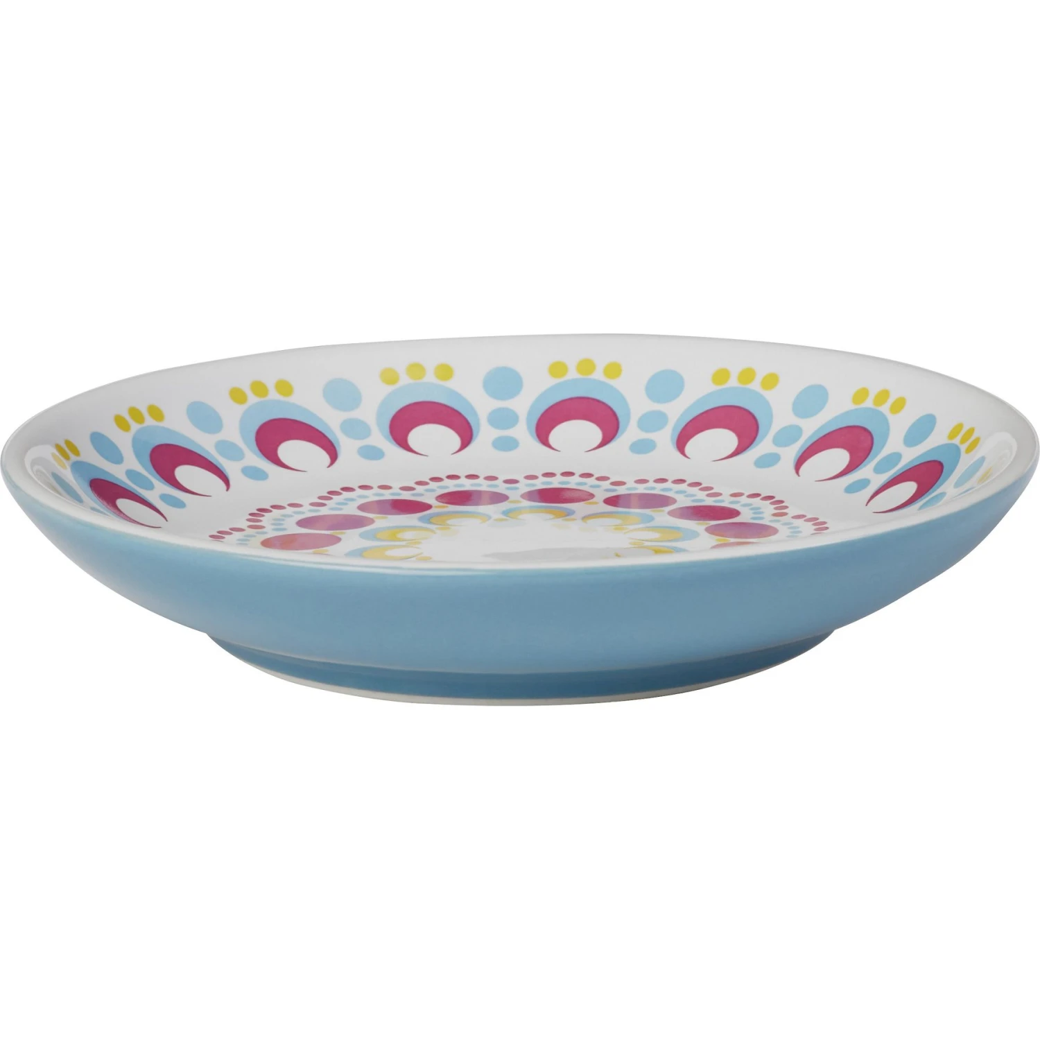Frisco Kaleidoscope Pattern Non-skid Ceramic Cat Dish 3 Frisco Kaleidoscope Pattern Non-skid Ceramic Cat Dish