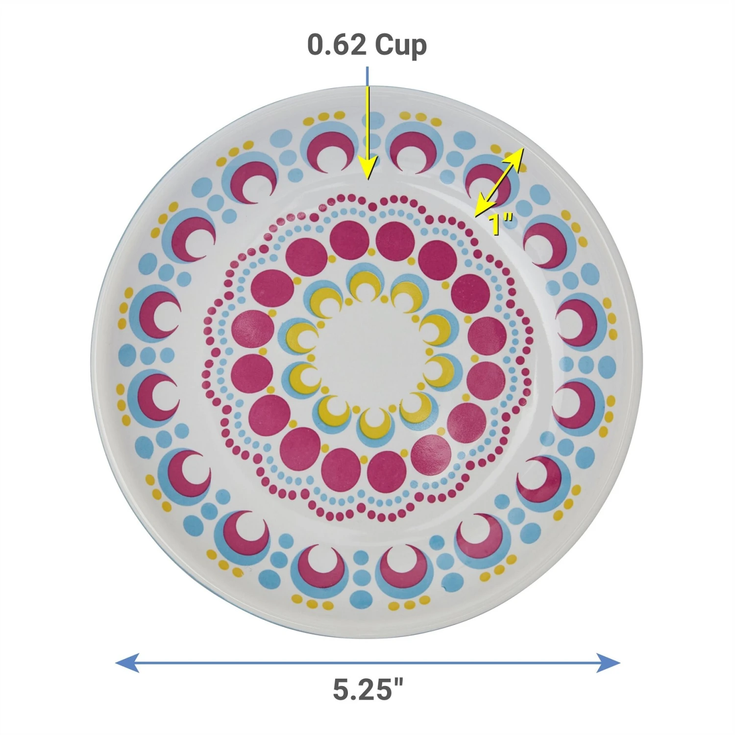 Frisco Kaleidoscope Pattern Non-skid Ceramic Cat Dish 4 Frisco Kaleidoscope Pattern Non-skid Ceramic Cat Dish - Image 2