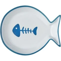 Frisco Fish Shaped Non-skid Ceramic Cat Dish -Pawfect Care 256109 PT5. AC SS1800 V1617196903