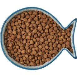 Frisco Fish Shaped Non-skid Ceramic Cat Bowl -Pawfect Care 256111 PT5. AC SS1800 V1616522555