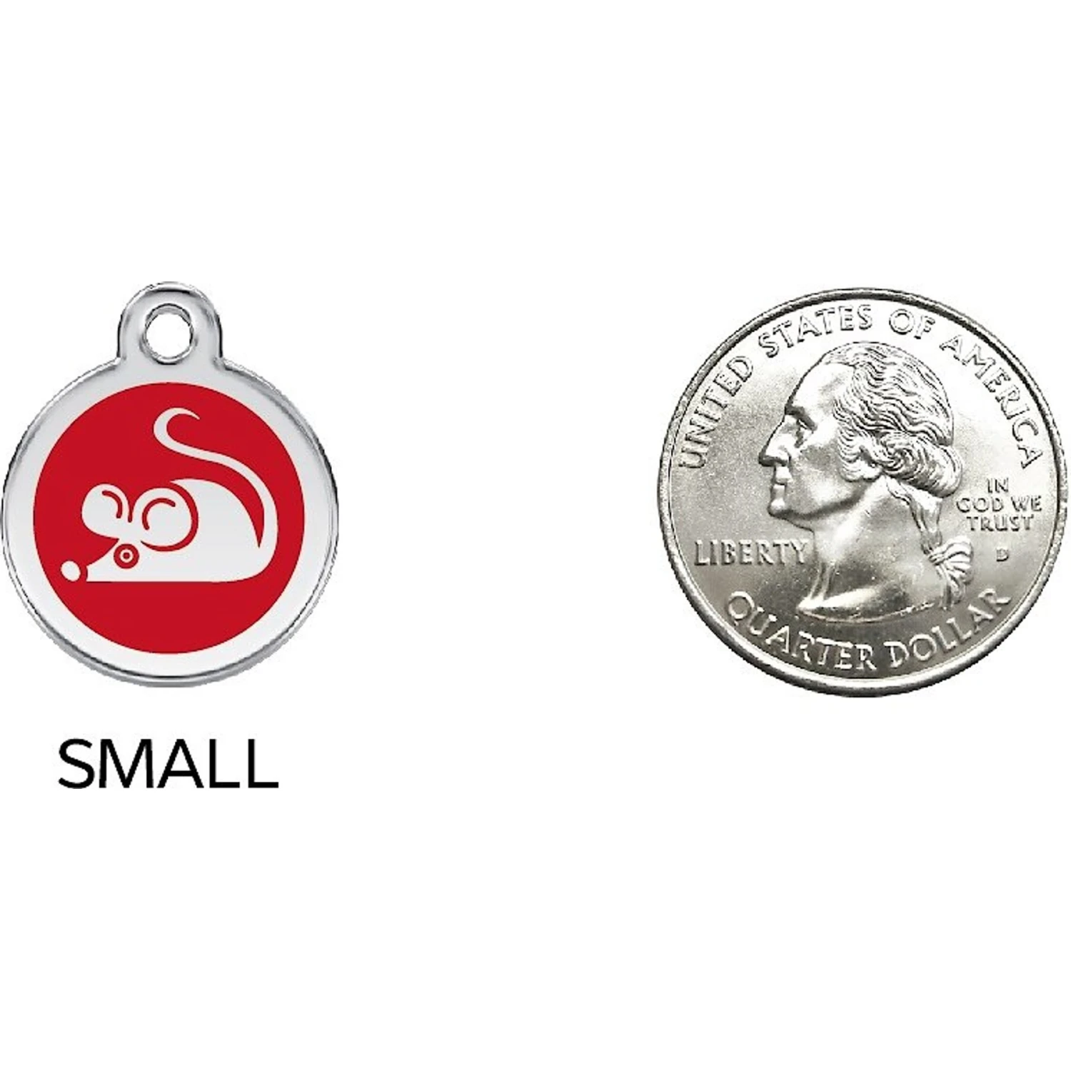 Red Dingo Mouse Personalized Stainless Steel Cat ID Tag, Small 10 Red Dingo Mouse Personalized Stainless Steel Cat ID Tag, Small - Image 8