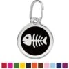 Red Dingo Skeleton Fish Stainless Steel Personalized Cat ID Tag -Pawfect Care 260471 MAIN. AC SS1800 V1698954820