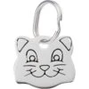 Red Dingo Cat Face Personalized Silver Stainless Steel Cat ID Tag, Small -Pawfect Care 260741 MAIN. AC SS1800 V1698951891