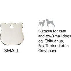 Red Dingo Cat Head Personalized Silver Stainless Steel Cat ID Tag, Small -Pawfect Care 260743 PT6. AC SS1800 V1623965851