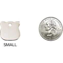 Red Dingo Cat Head Personalized Silver Stainless Steel Cat ID Tag, Small -Pawfect Care 260743 PT8. AC SS1800 V1617701504