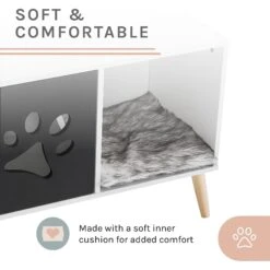 Sam's Pets Convertible 22-in Cat Tree End Table, Black & White -Pawfect Care 261866 PT6. AC SS1800 V1634934422